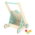Wooden Batch Order Baby Multifunctional Music Learning Building Block Play Trolley Wooden Activity Walker for babies